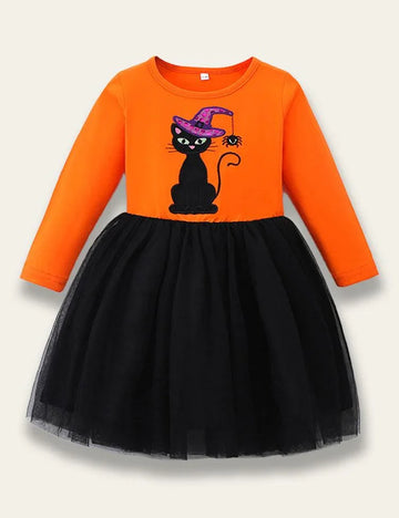 Halloween Cat Mesh Skirt - Mini Berni